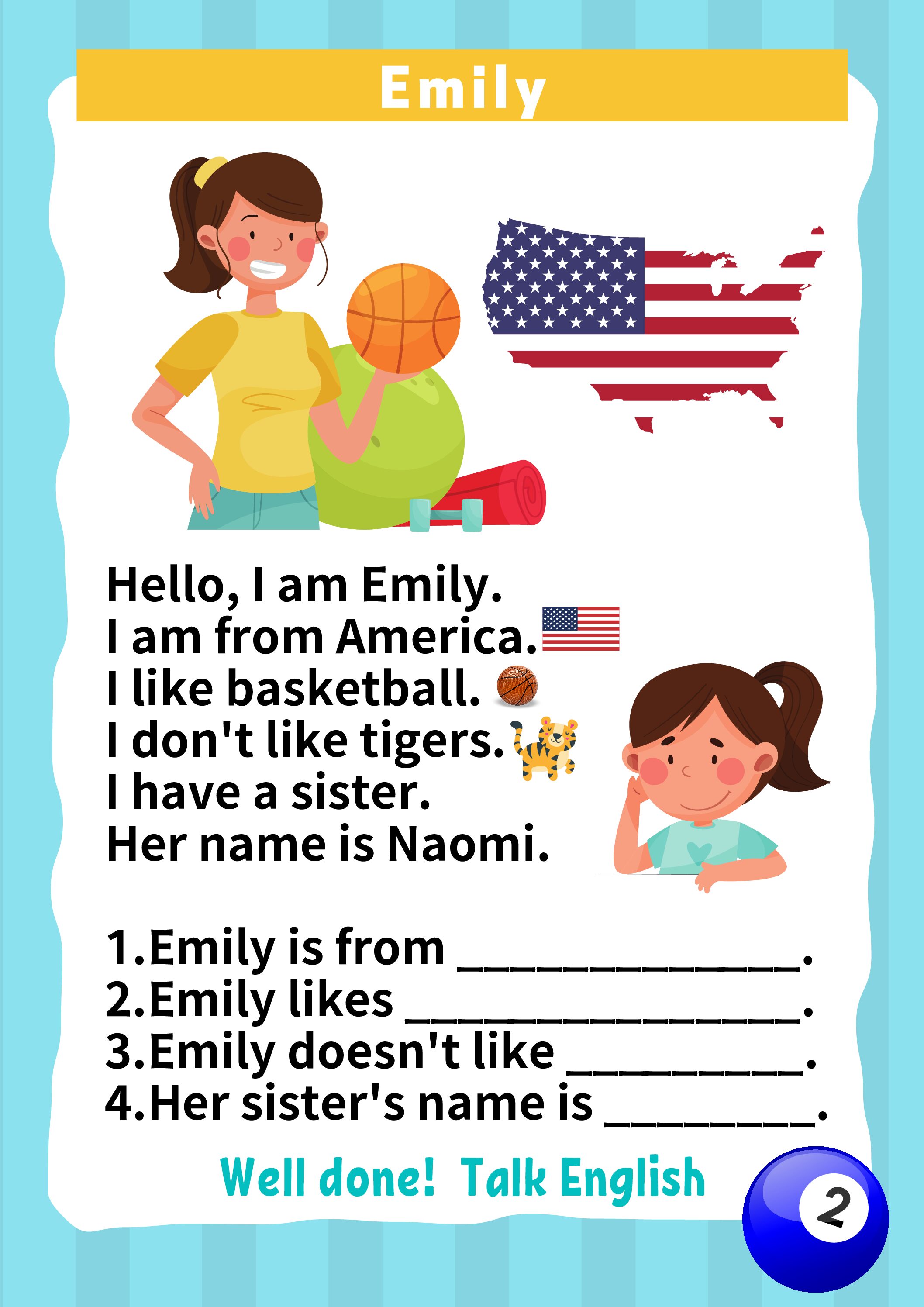 Read more about the article Reading 2 – Emily / Missing letter 4