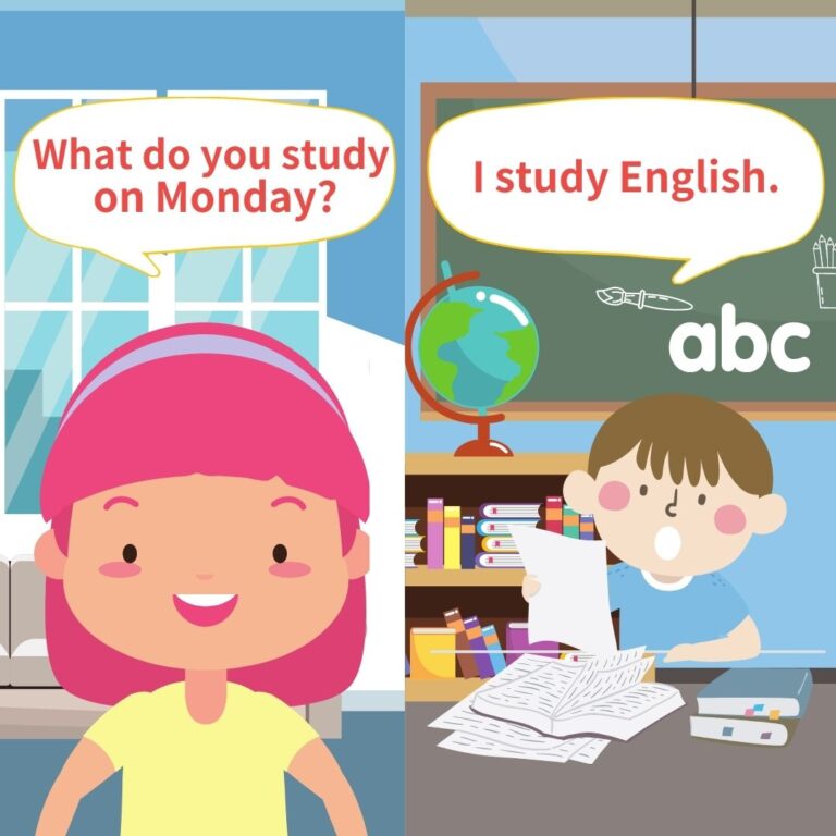 Read more about the article Unit 18.2 – Days of the Week/ What do you study on Monday? I study English!