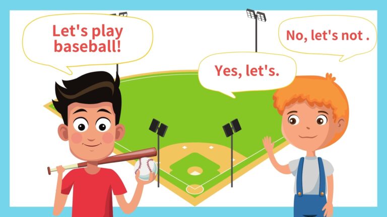 Read more about the article Unit 27.5 – Let’s play baseball! Yes, let’s/ No, let’s not.