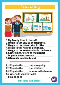 Read more about the article Reading 12 – Traveling / Missing Letters / Word Test